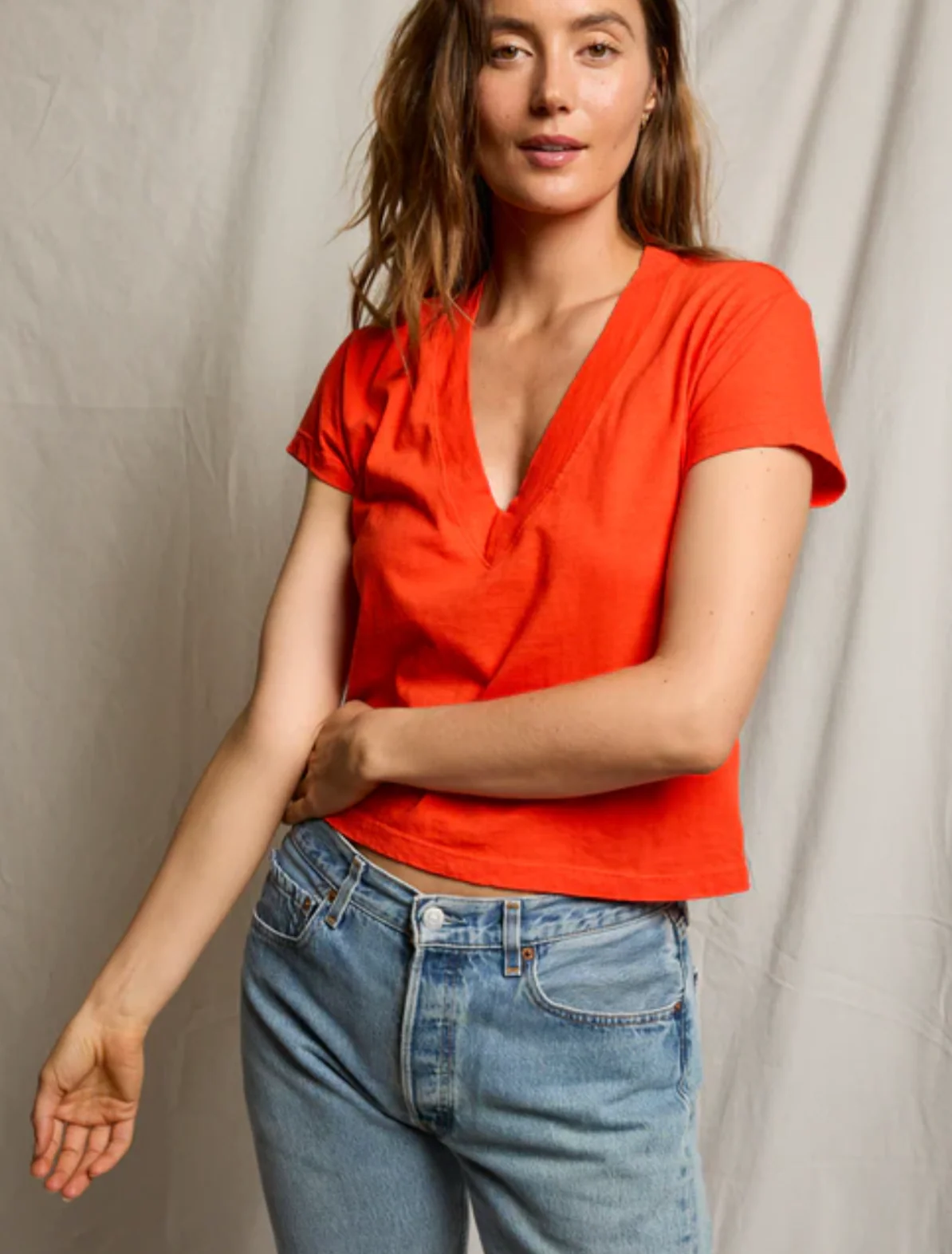 Alanis Recycled Cotton V-Neck - Image 4