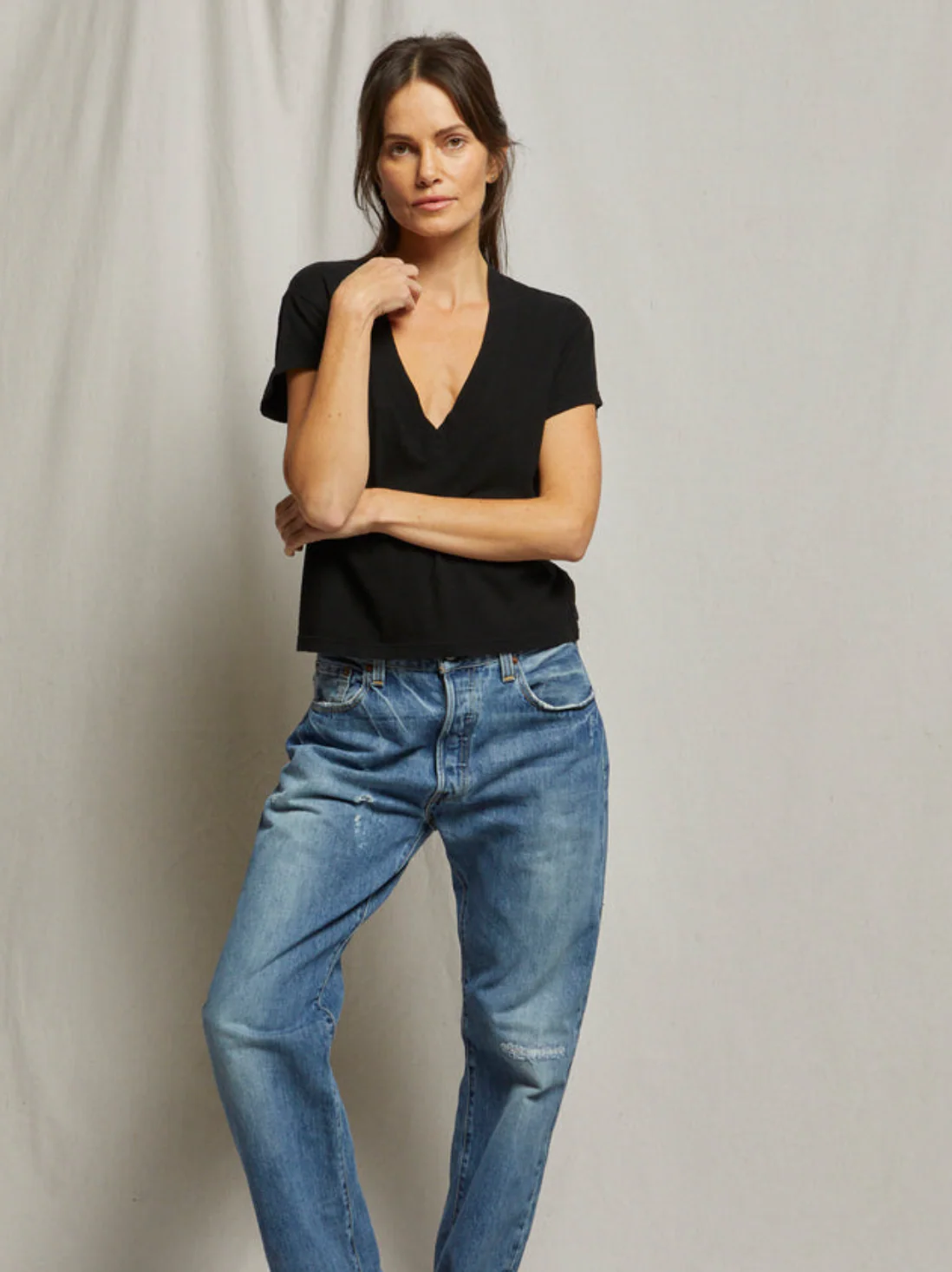 Alanis Recycled Cotton V-Neck - Image 7