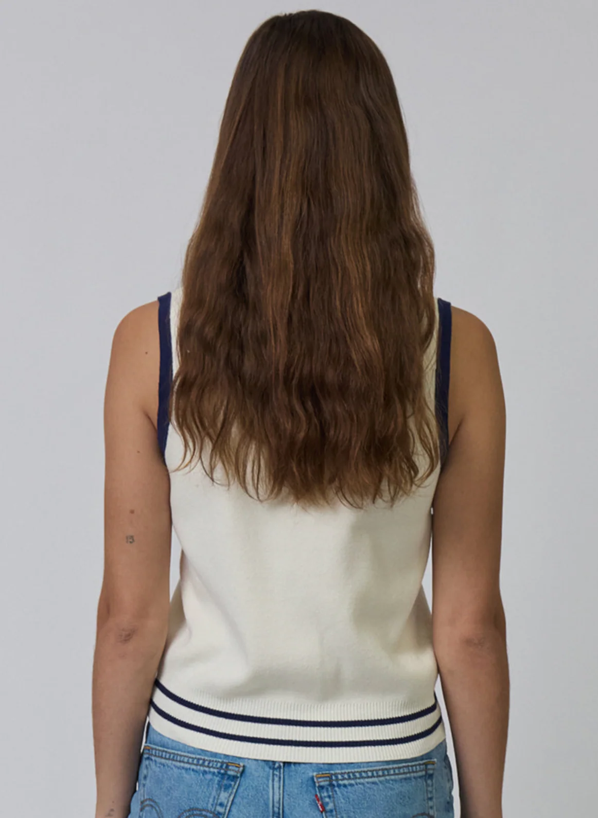Allie Sleeveless Collared Zip Up - Image 3