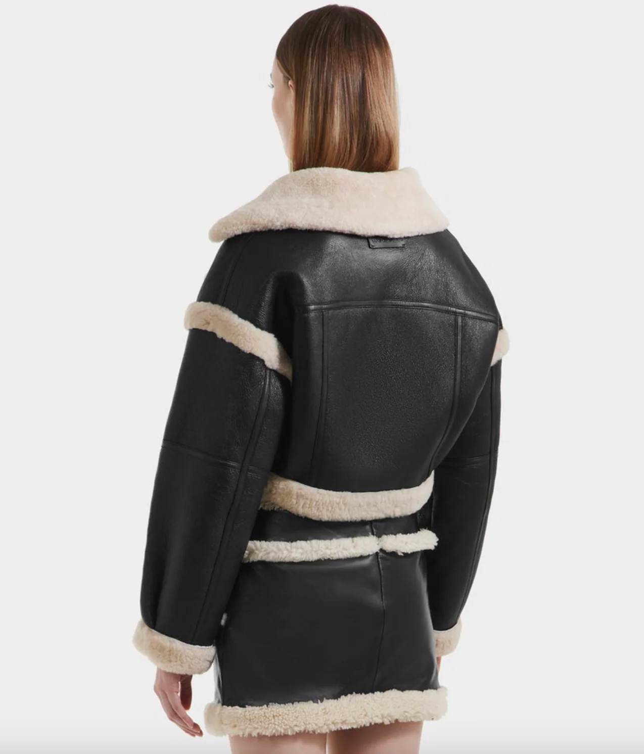 Arianna Cropped Shearling Jacket - Image 5