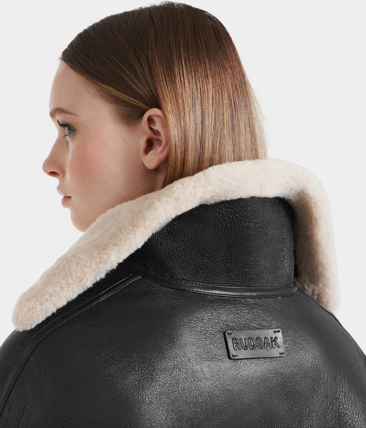 Arianna Cropped Shearling Jacket - Image 6