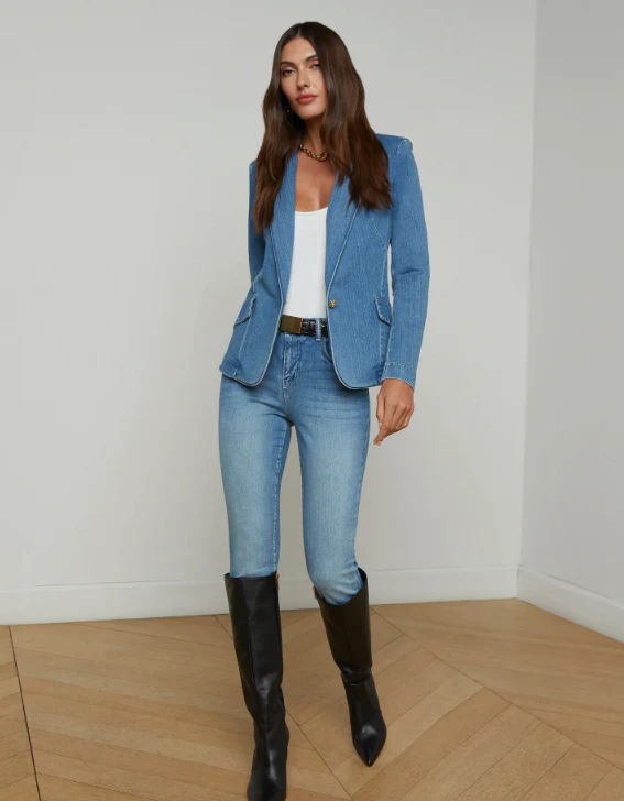 Baldwin Blazer in Denim - Image 4