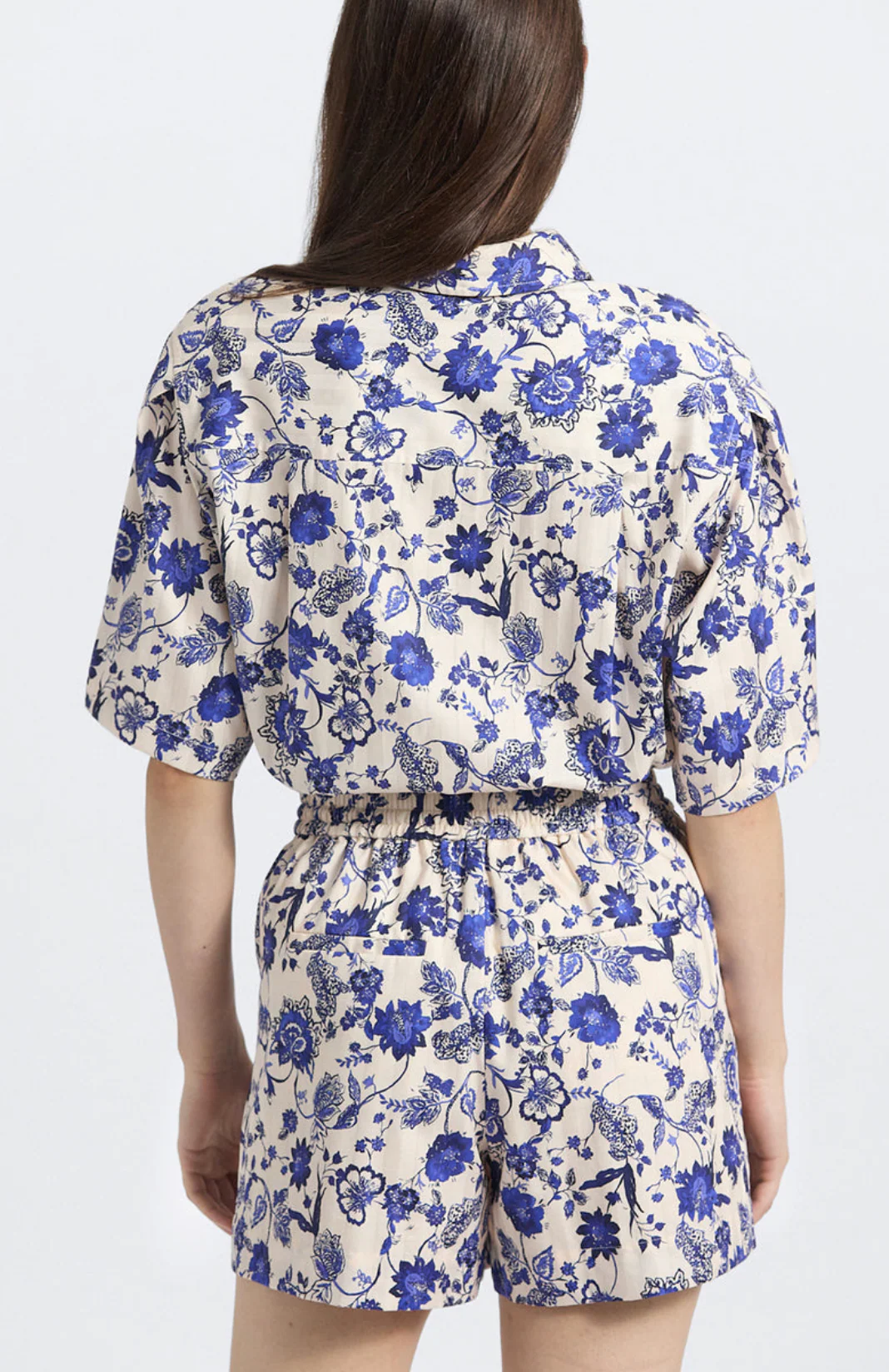 Belen Printed Satin Stripe Pull On Short - Image 3
