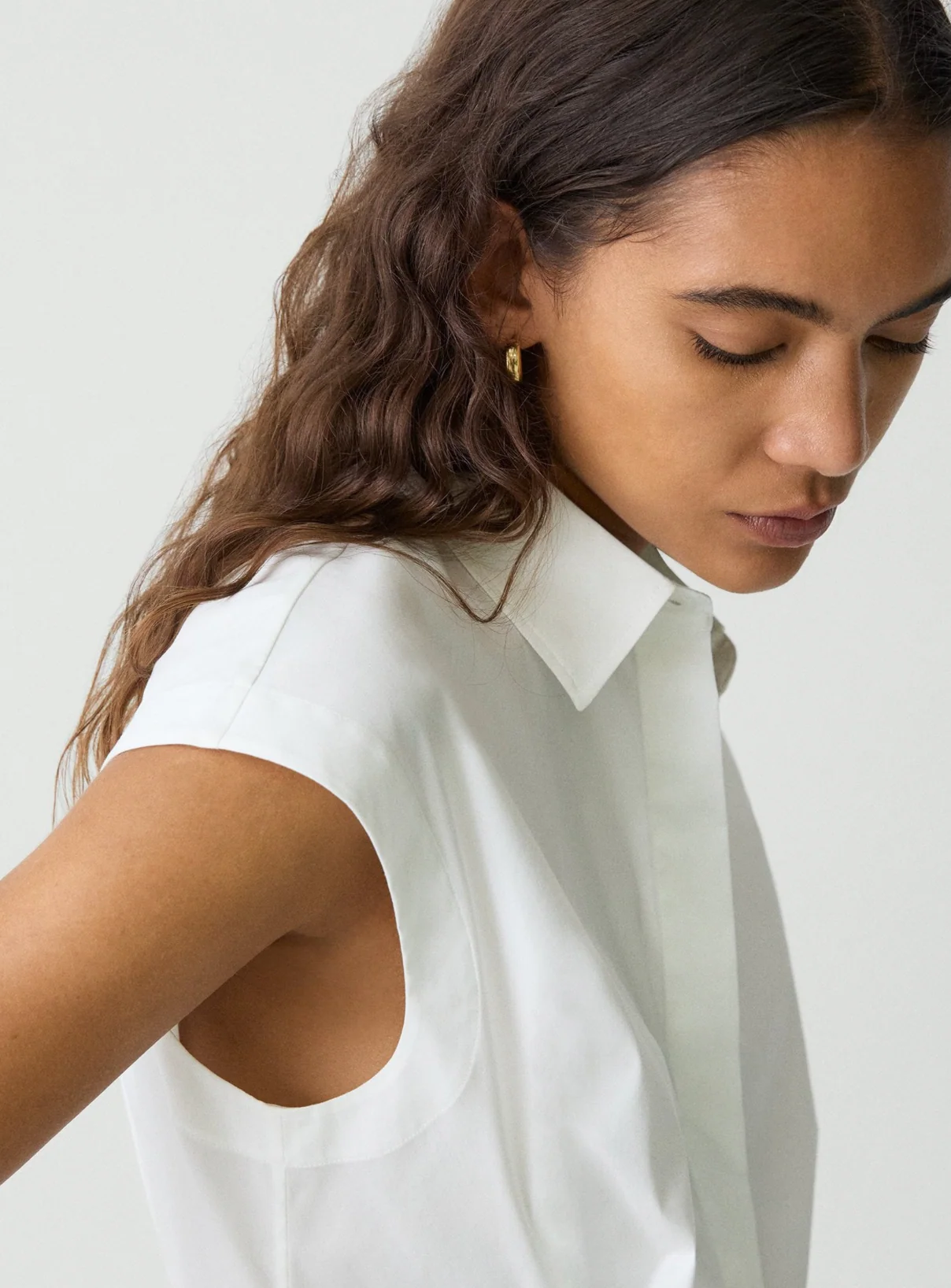 Cap Sleeve Button Up - Image 6