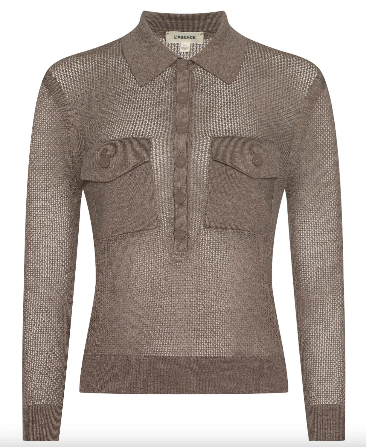 Carine Pointelle Collared Sweater - Image 6