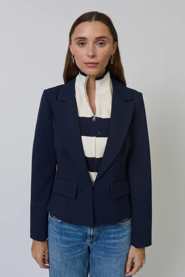 Chelsea Rugby Stripe Sweater Dickey Jacket - Image 4