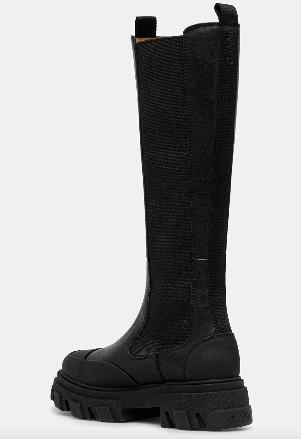 Cleated High Chelsea Boot Black Stitch - Image 4