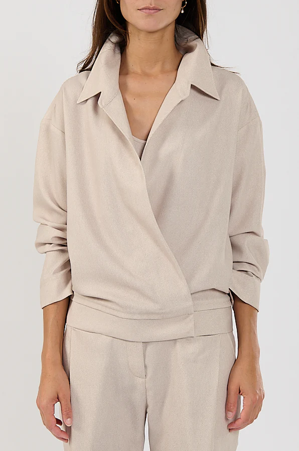 Collared Wrap Top - Image 2