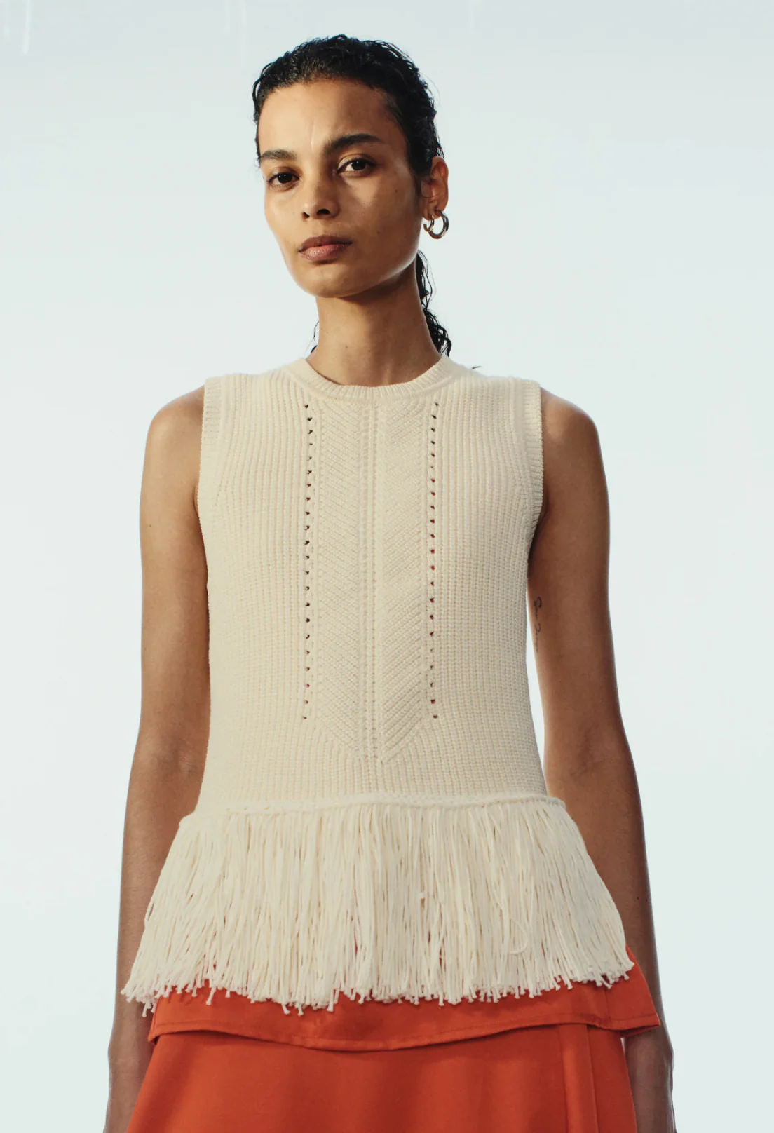 Collins Fringe Knit Blouse - Image 2