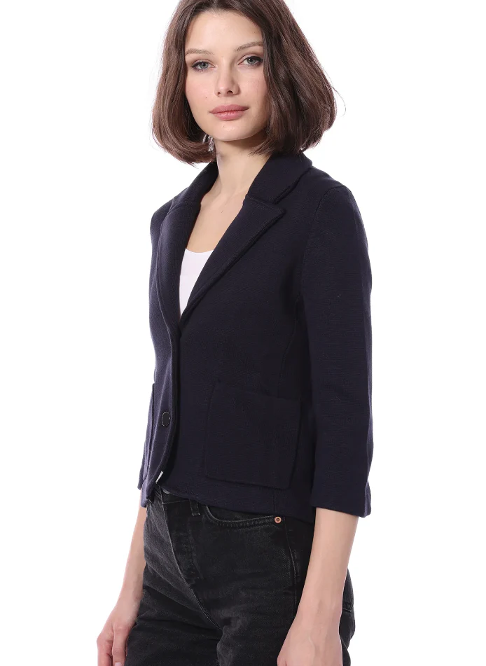 Cotton Blend Shrunken Blazer - Image 13