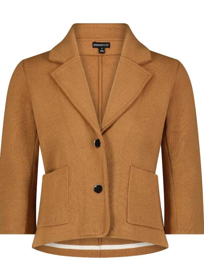 Cotton Blend Shrunken Blazer - Image 5