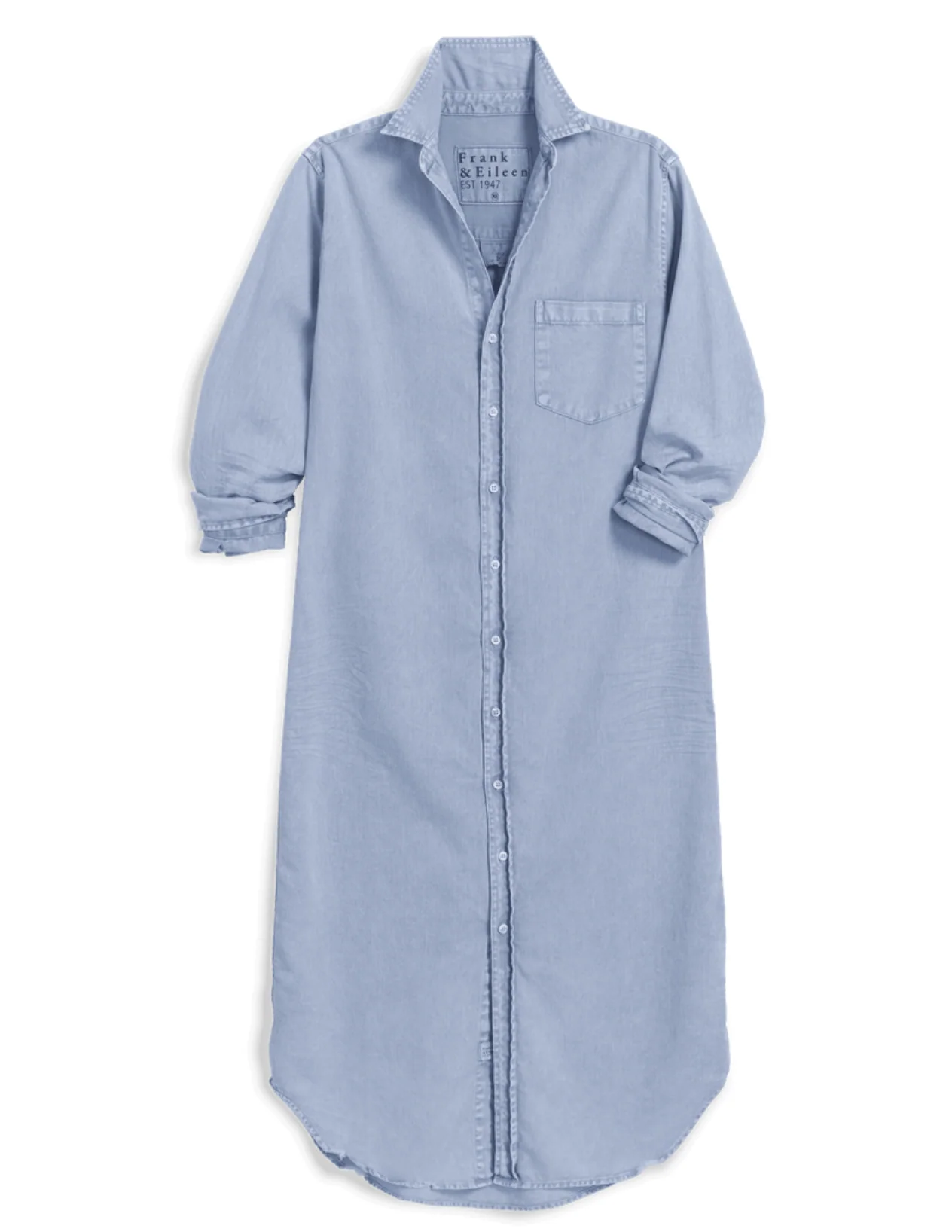 Cotton Chambray Maxi Shirtdress - Image 4