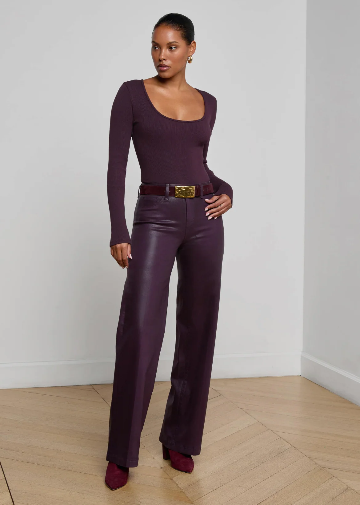 Elara Long Sleeve Scoop Neck Bodysuit - Image 2