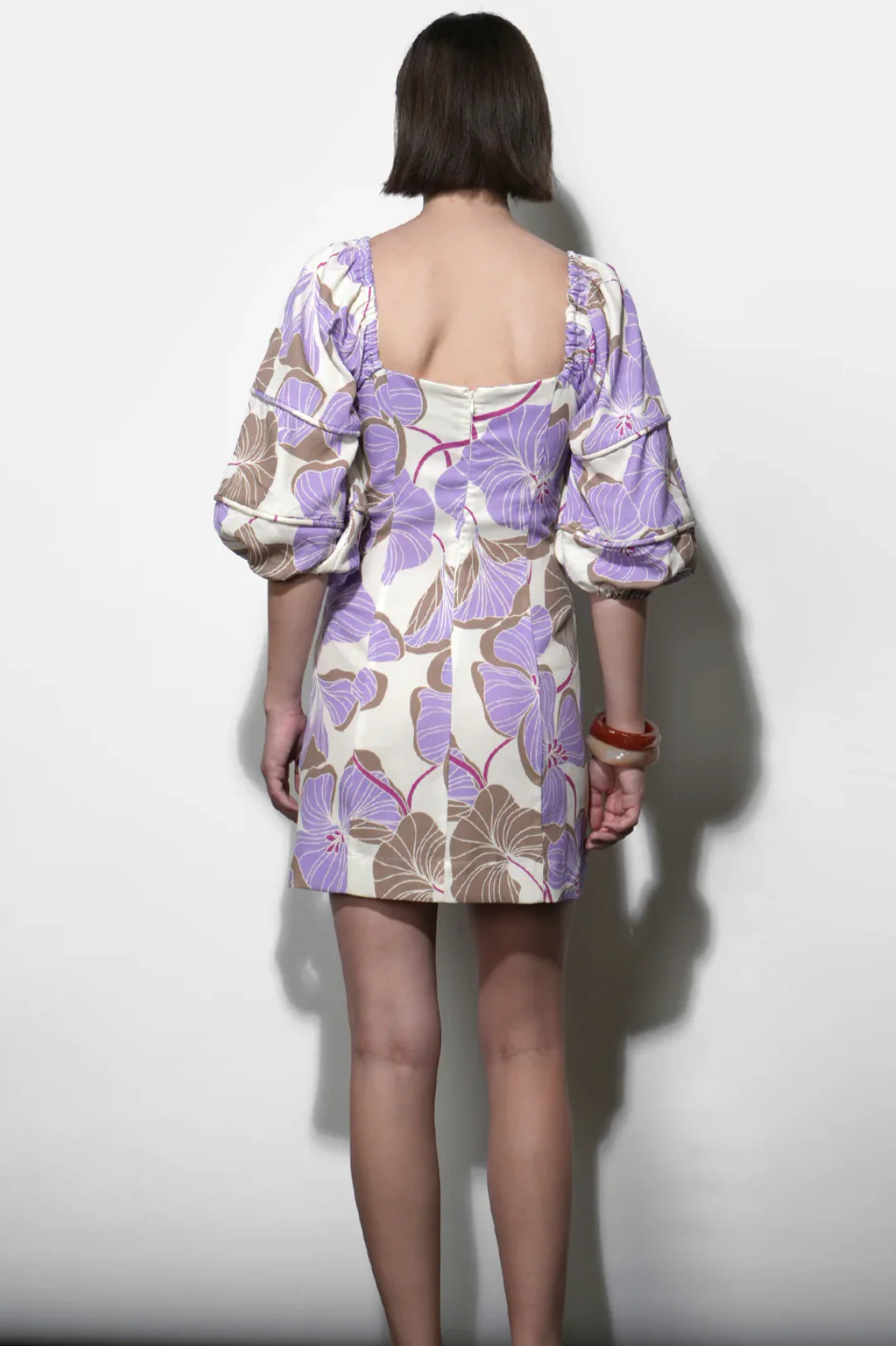 Emery Bubble Sleeve Piped Mini Dress - Image 4