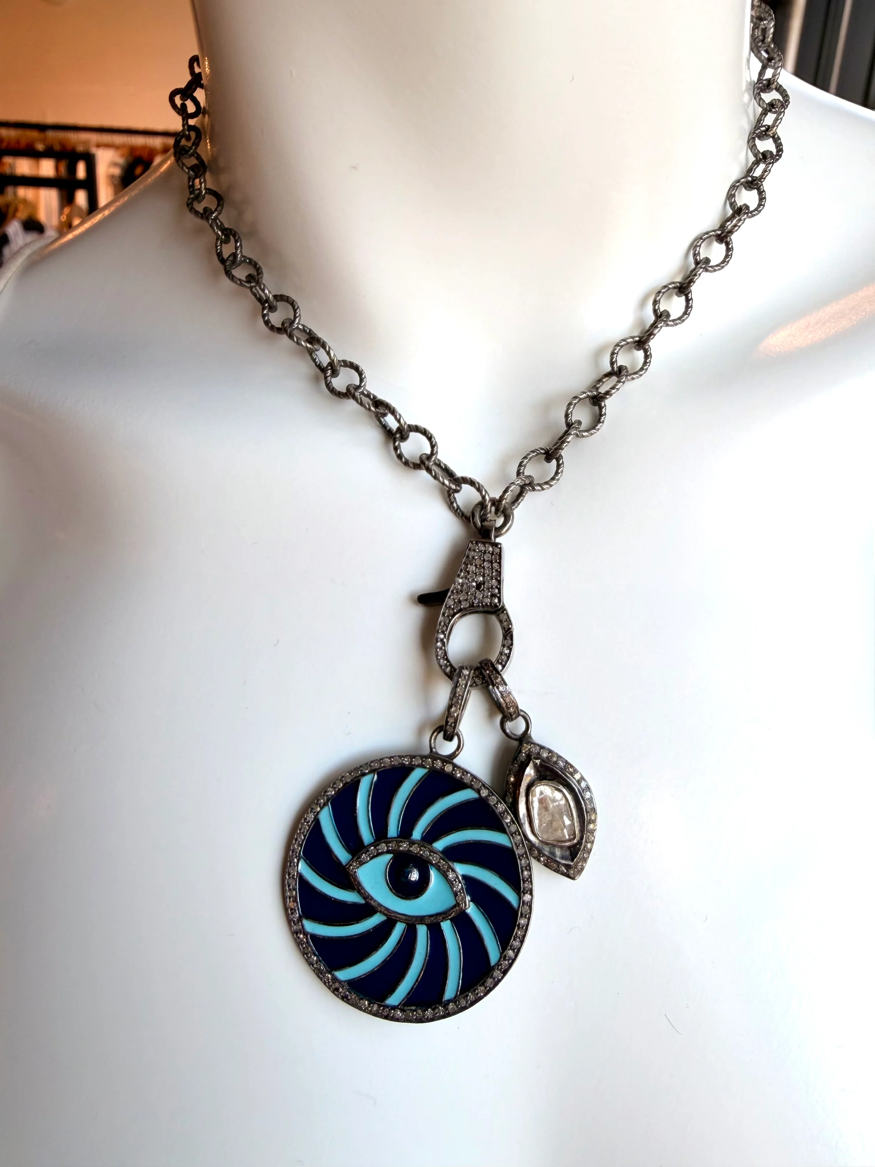 Enamel and DI Evil Eye W/Sliced DI on DI Lobster - Image 3
