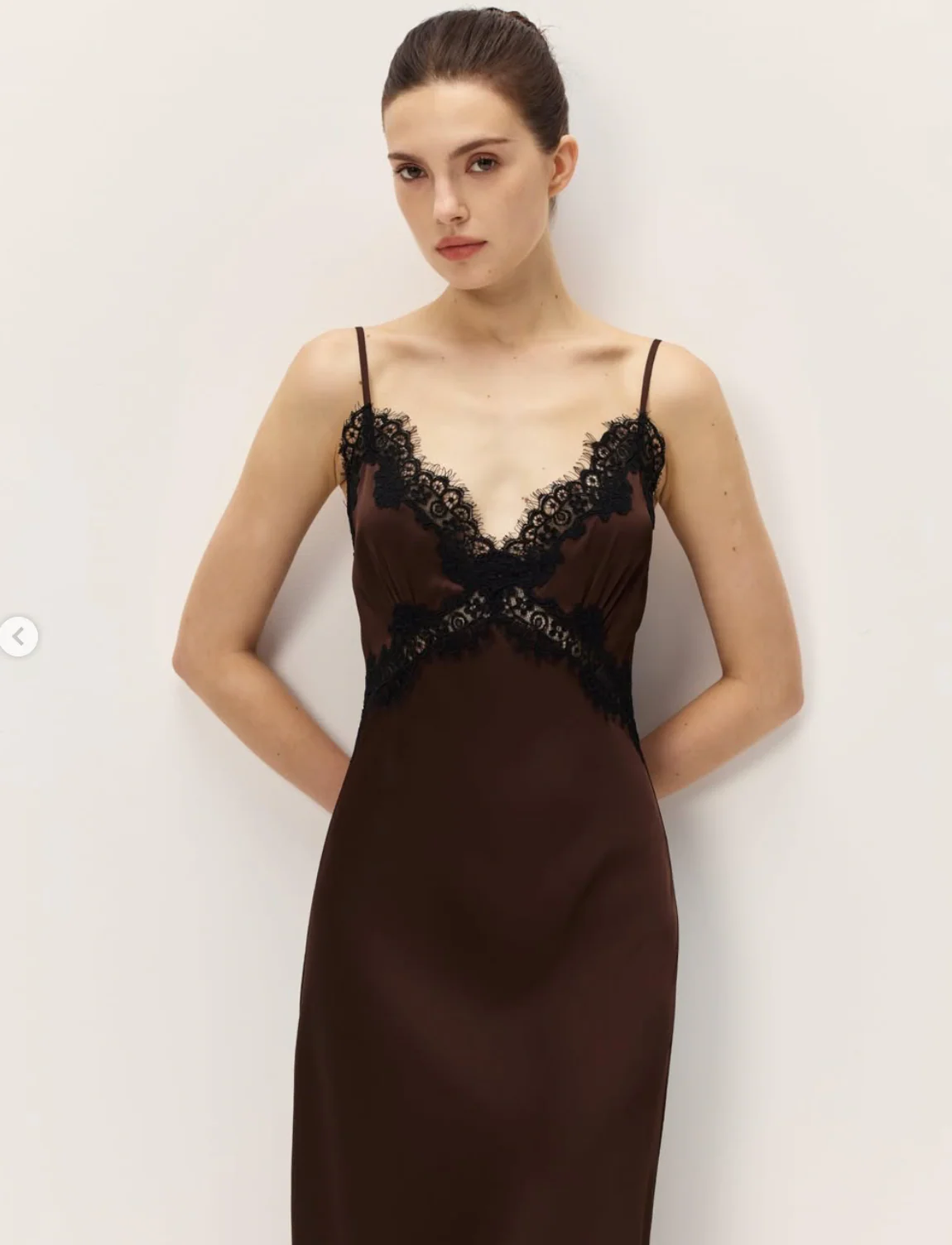 Evy Satin Slip Dress - Image 2
