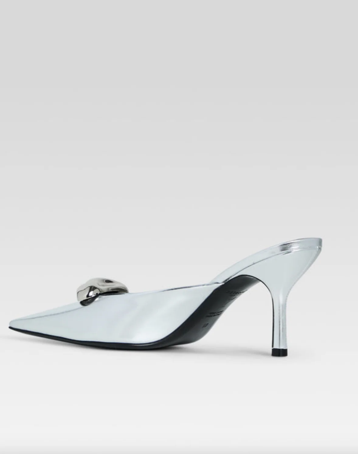 Francesca Leather Kitten Mule - Image 3