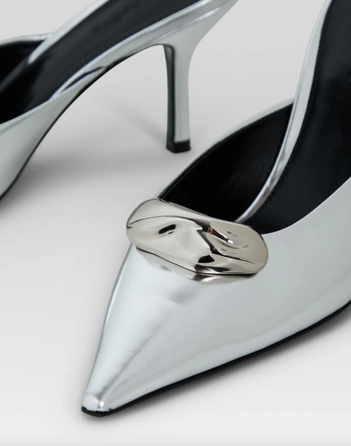Francesca Leather Kitten Mule - Image 4
