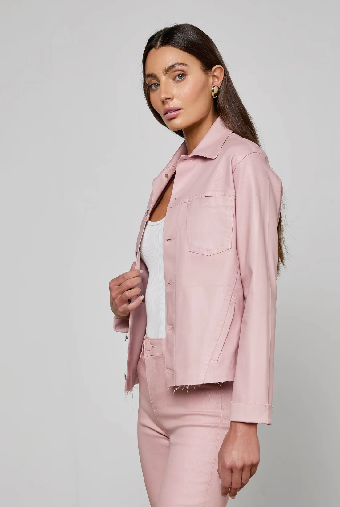 Janelle Slim Coated Jacket - Image 5