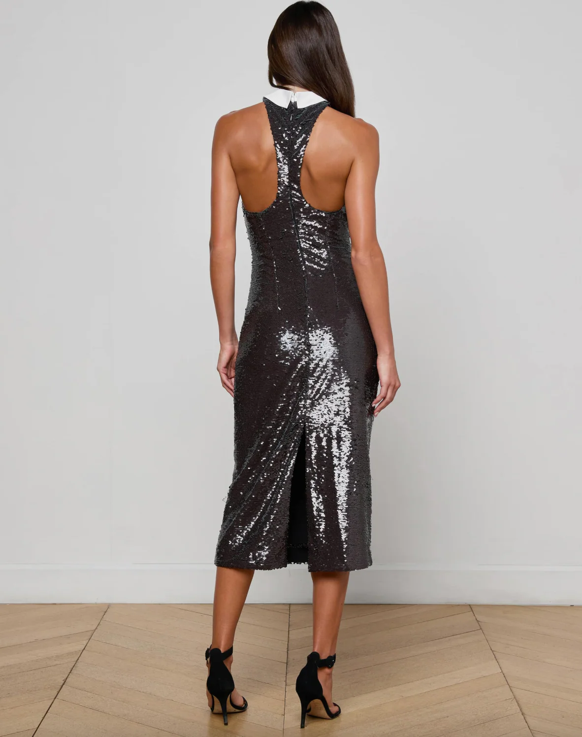 Lilith Sequin Poplin Collar Dress - Image 3
