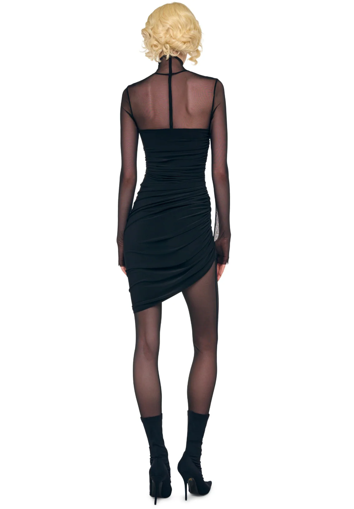 LS Turtleneck Strapless Diana Mini Dress - Image 4