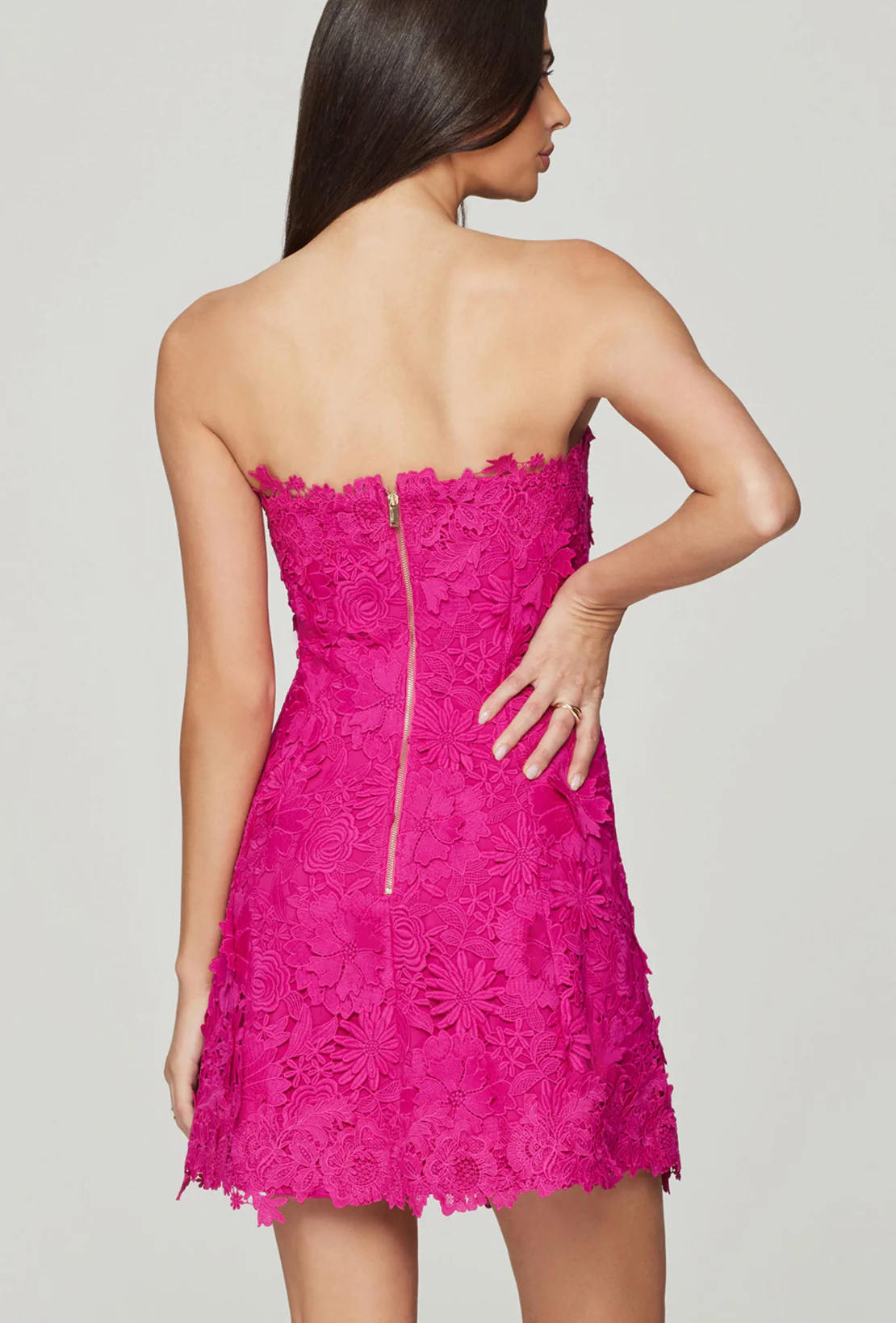Lydia 3D Lace Dress - Image 3