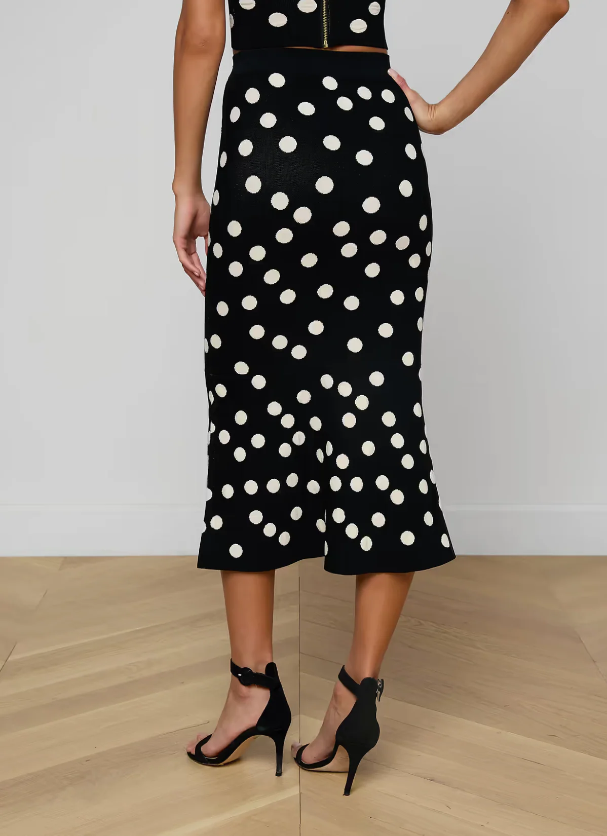 Mae Polka Dot Flare Skirt - Image 3