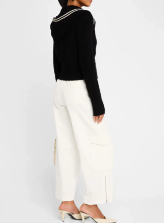 Merino Wool Blend Hooded Cardigan - Image 4