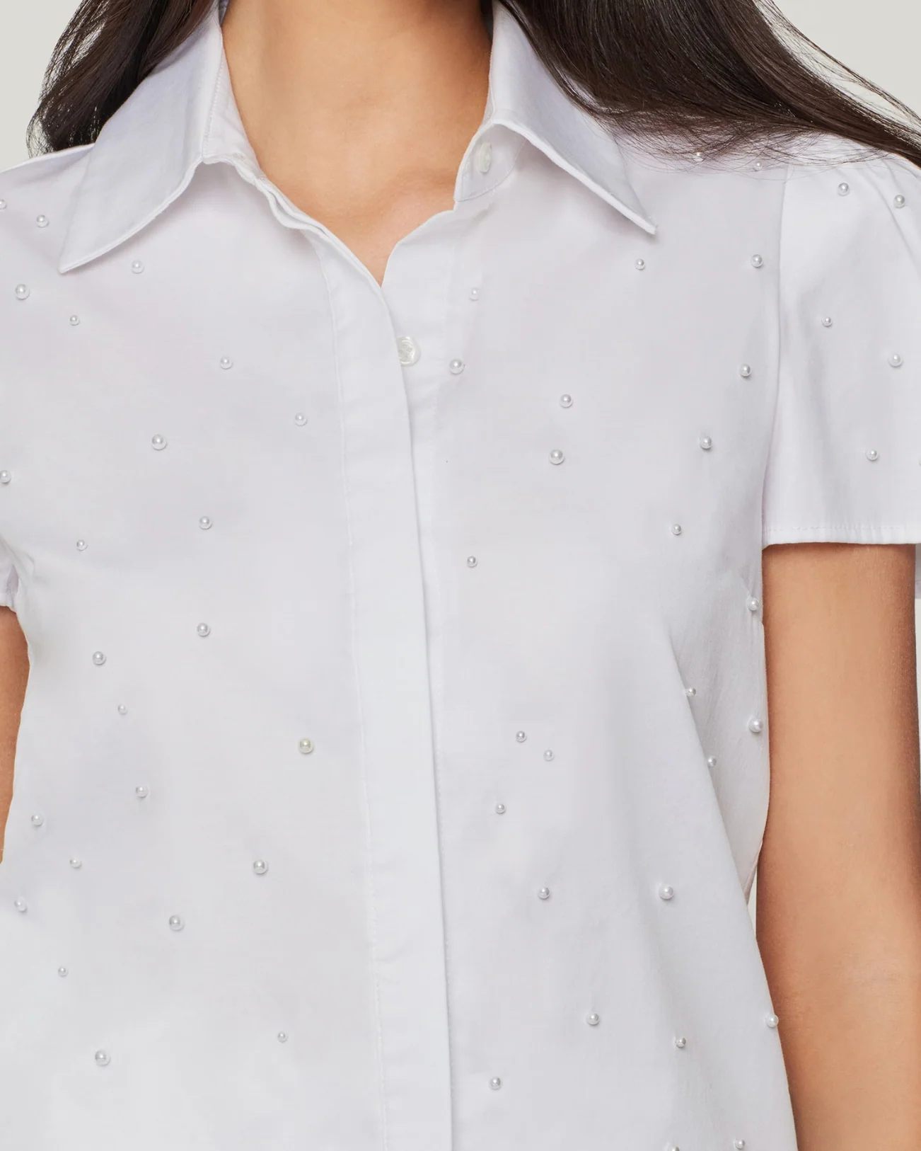 Murphy Pearl Embellished Poplin Shirt - Image 2