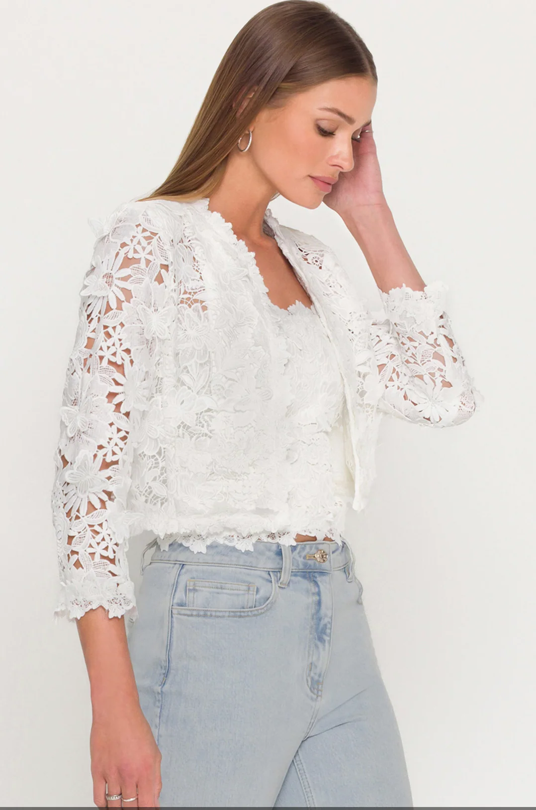 Myra 3D Butterfly Lace Jacket - Image 4