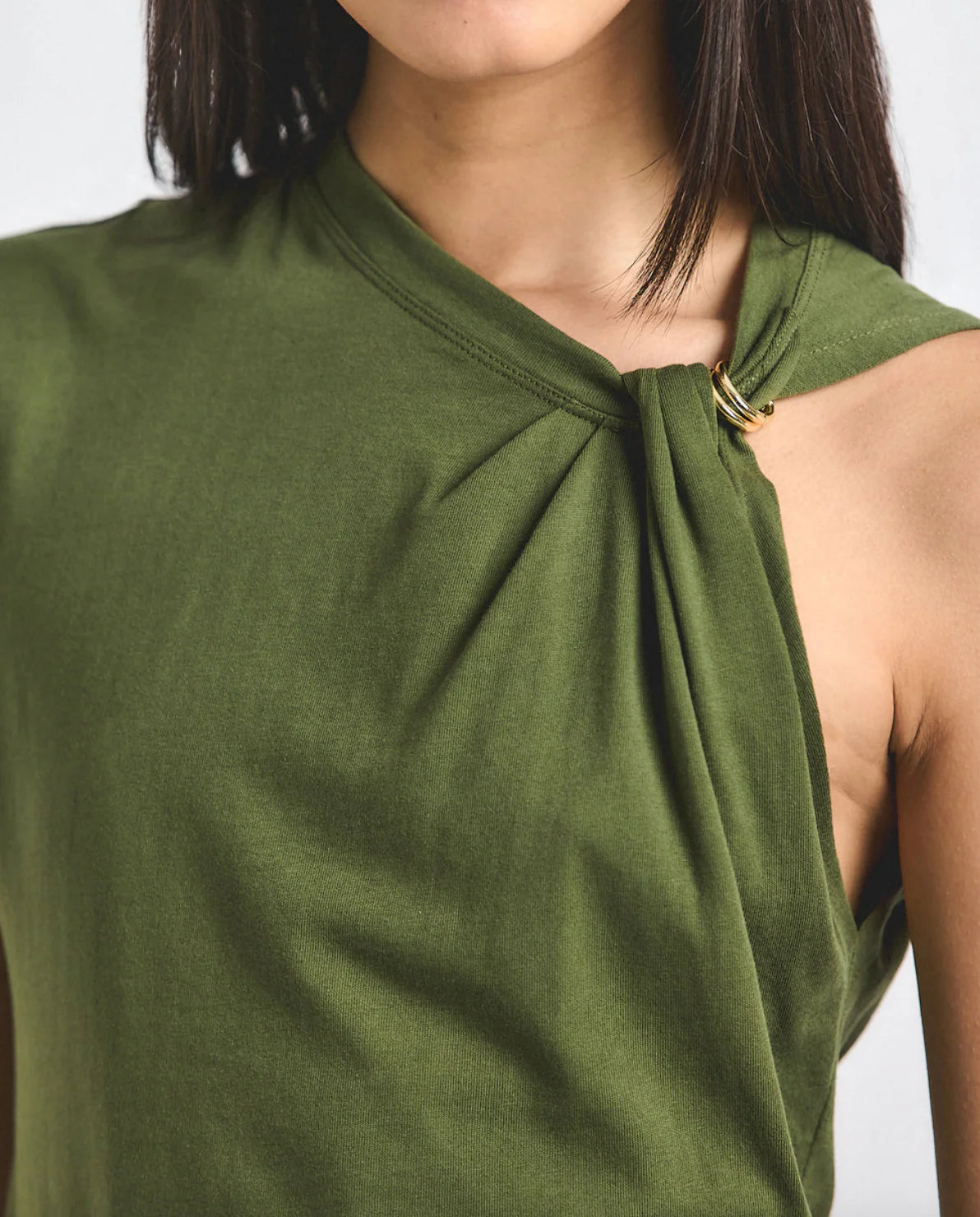 Nia Asymmetric Embellished Twist Tee - Image 3