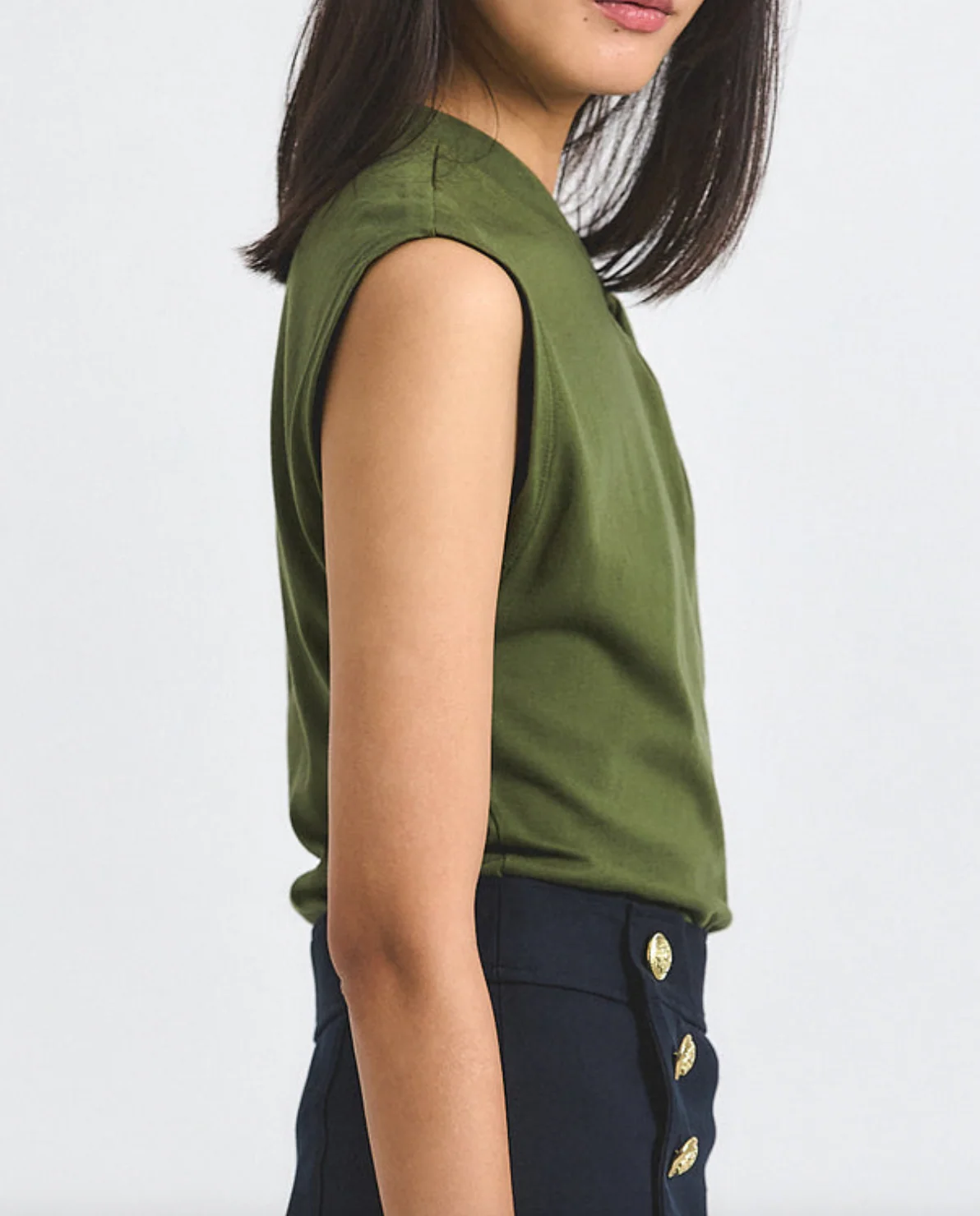 Nia Asymmetric Embellished Twist Tee - Image 4