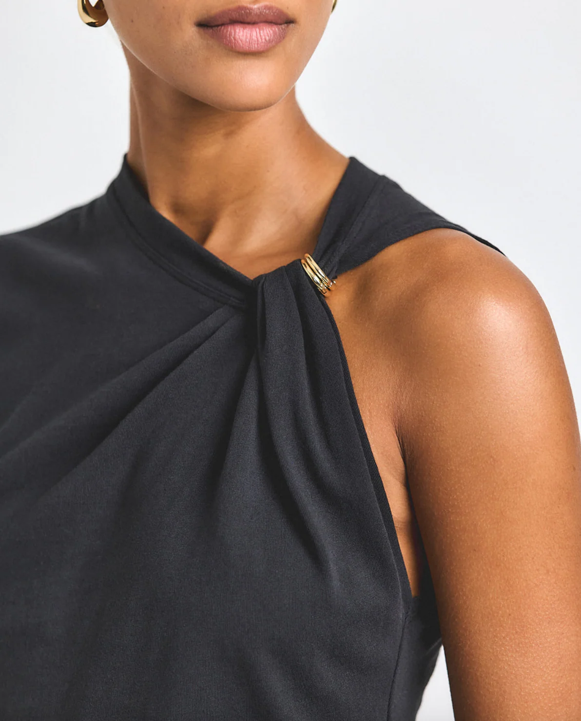 Nia Asymmetric Embellished Twist Tee - Image 6