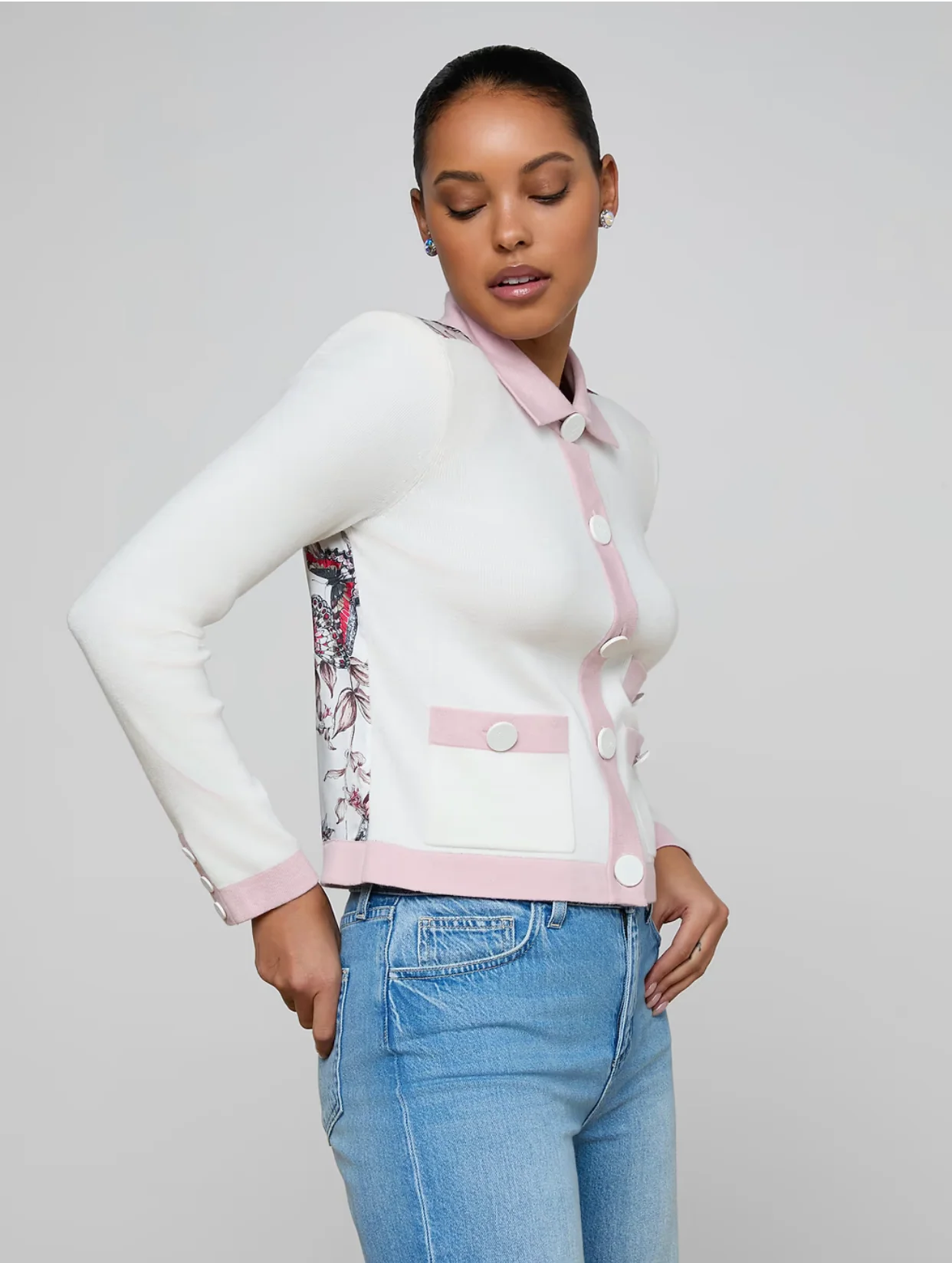 Nomi Satin Back Cardigan - Image 2