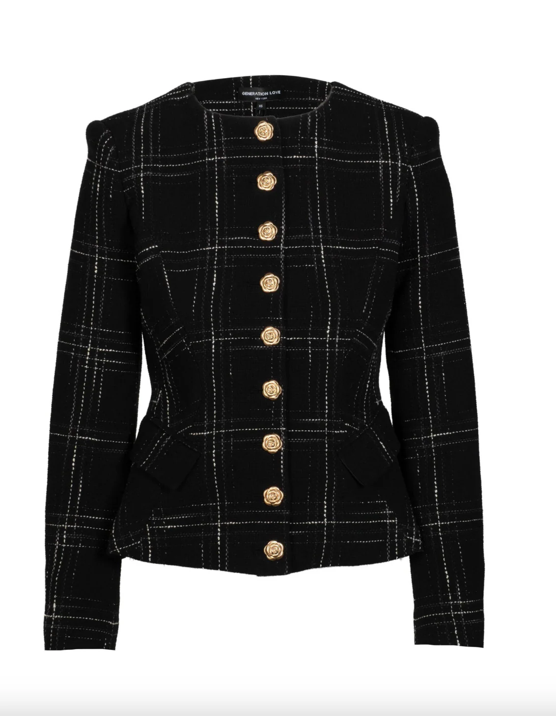 Ophelia Windowpane Tweed Jacket - Image 4