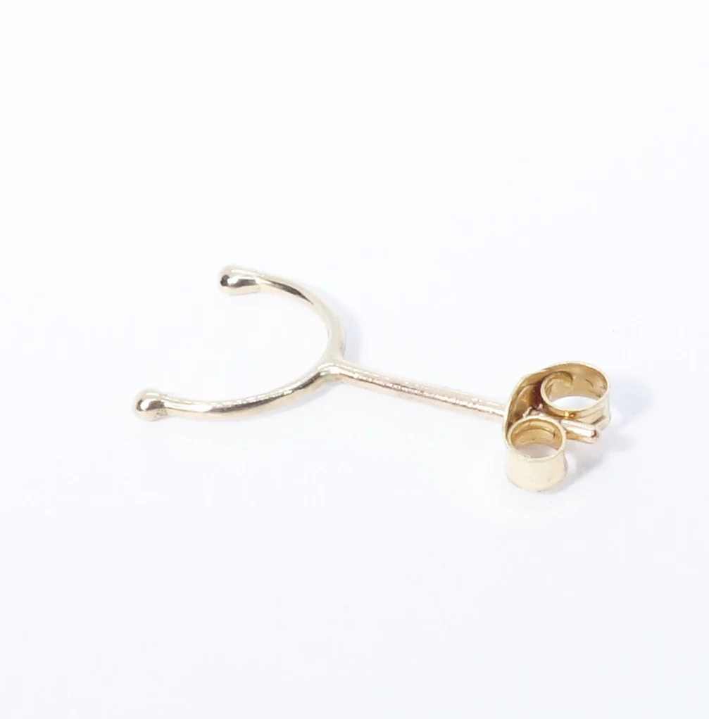 Outward Arc Stud Earring (Single) - Image 3