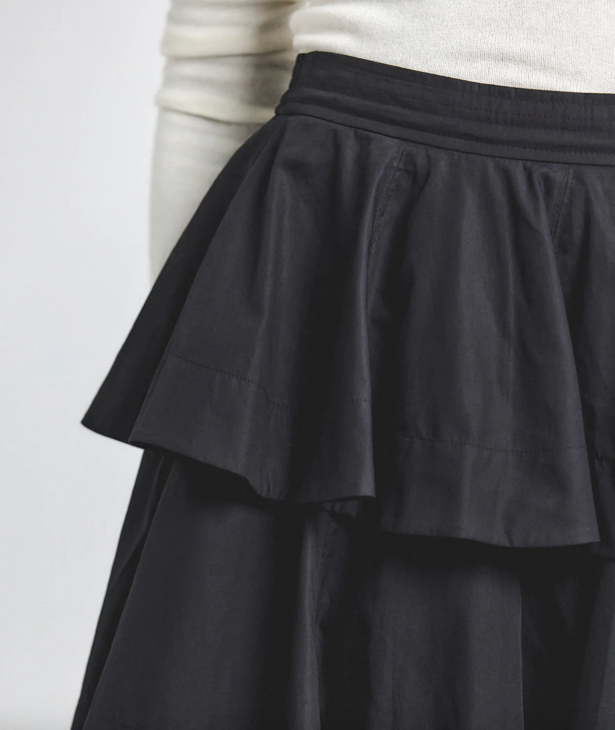 Perla Cotton Poly Tiered Ruffle Skirt - Image 3