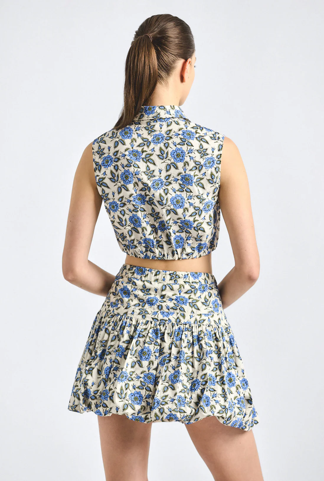Persis Blue Belle Floral Bubble Skirt - Image 5