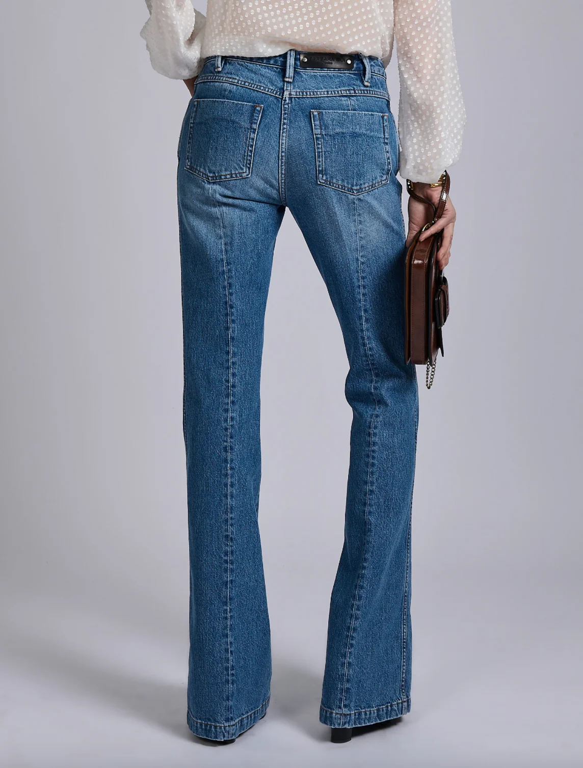 Pintuck Denim Flare - Image 4