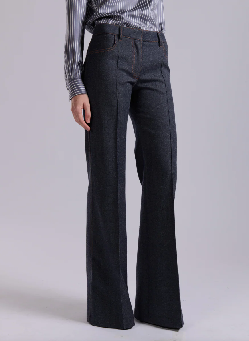 Pintuck Detail Straight Trouser - Image 2
