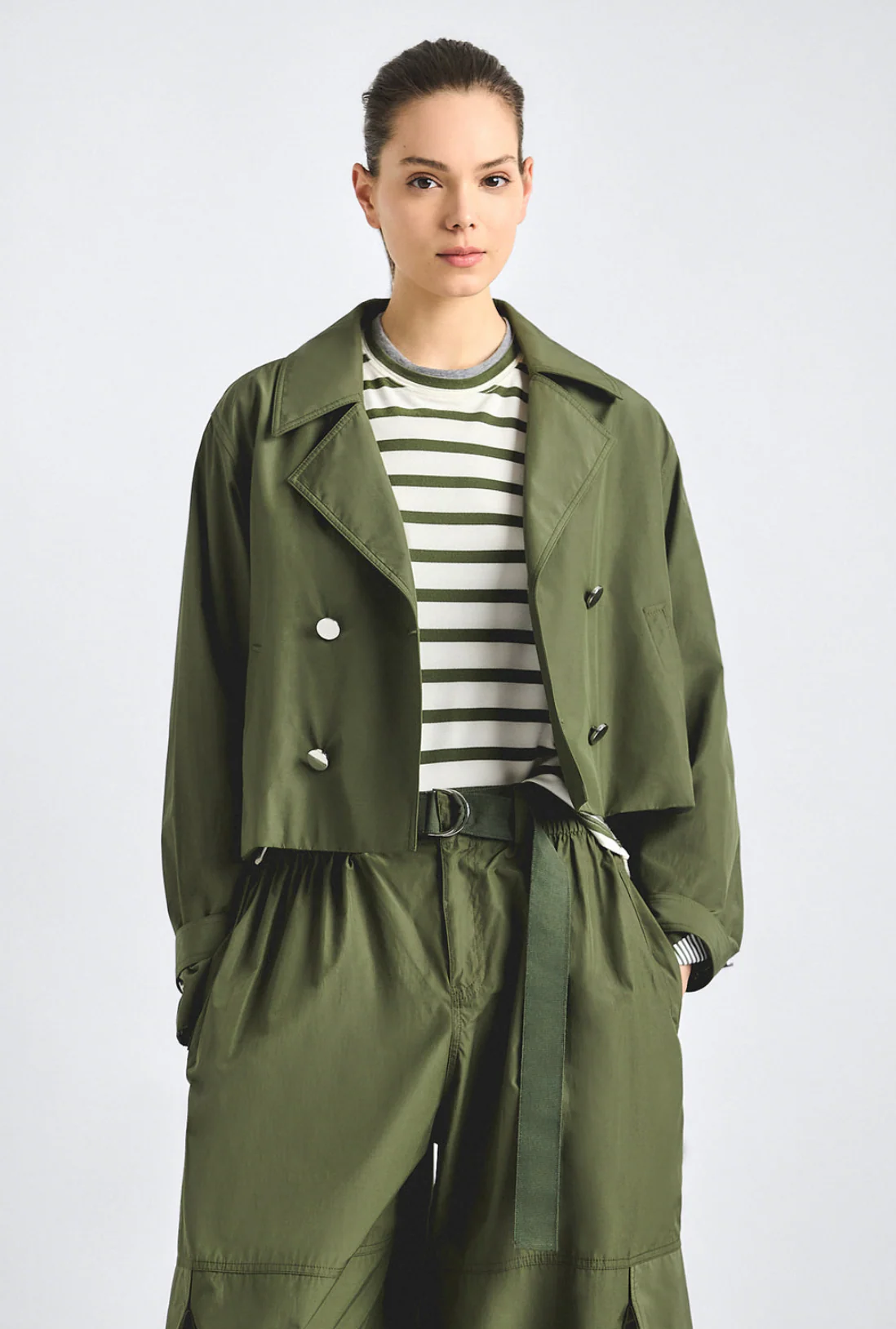 Renata Poplin Cropped Trence - Image 2