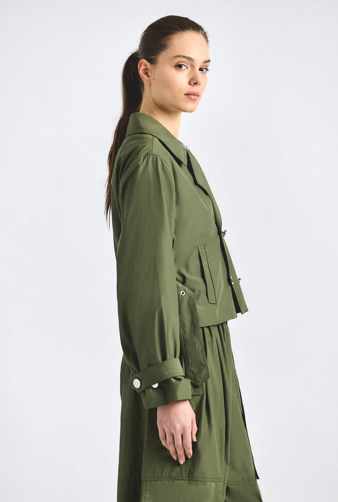 Renata Poplin Cropped Trence - Image 4