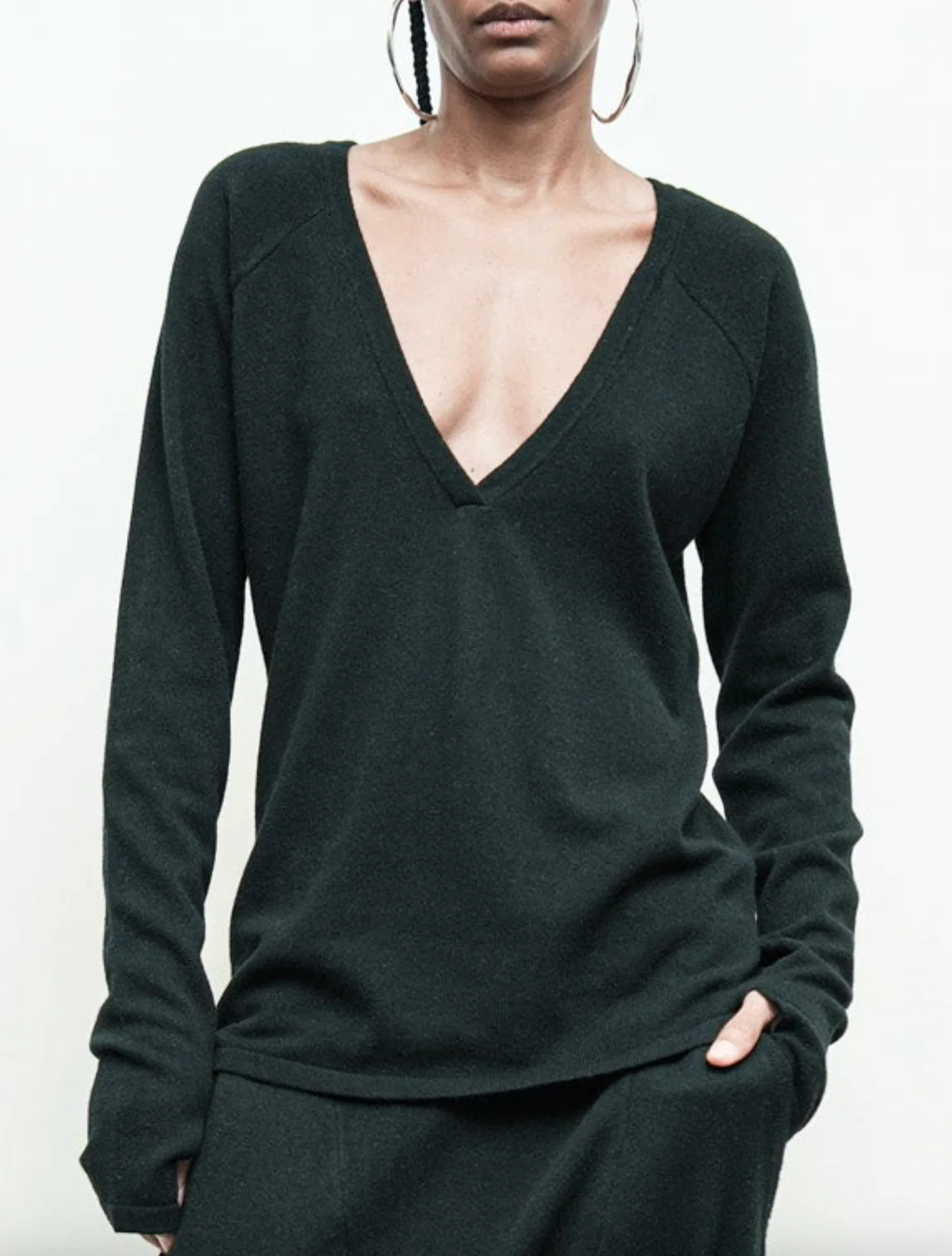 Reversible Low V Sweater - Image 2