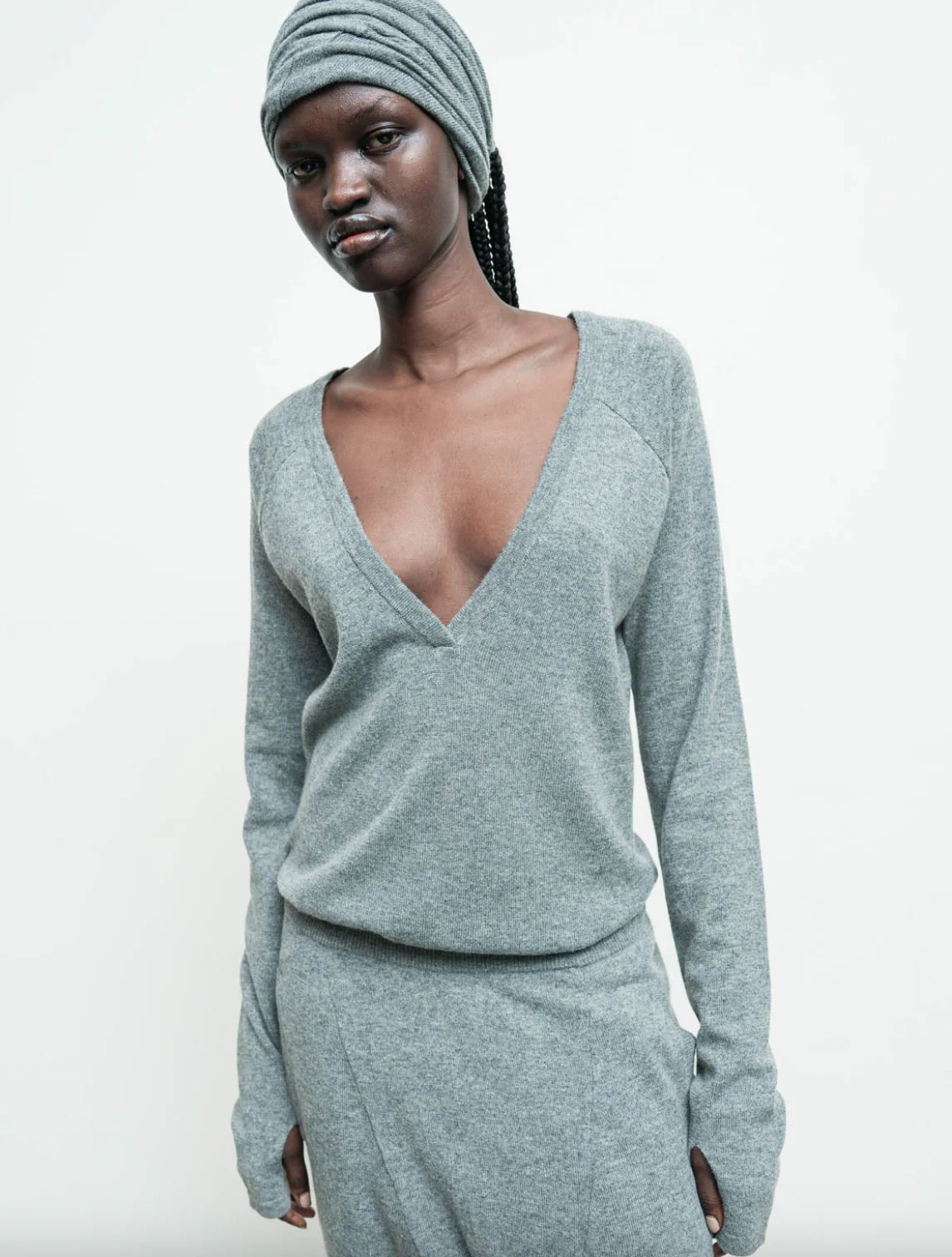 Reversible Low V Sweater - Image 4