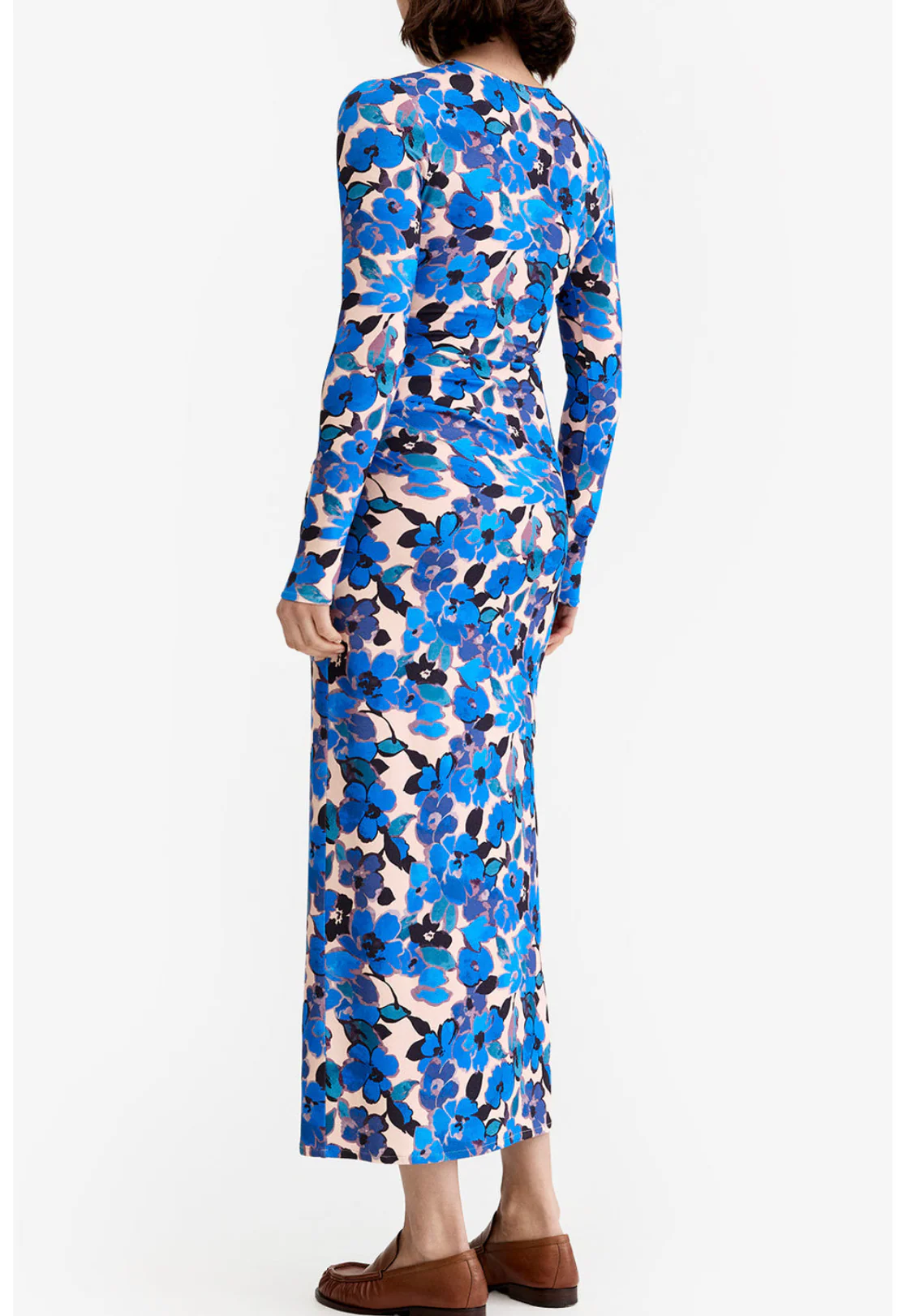 Ruched Crewneck Midi Dress - Image 2