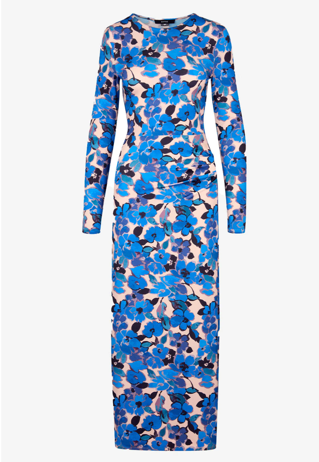 Ruched Crewneck Midi Dress - Image 3