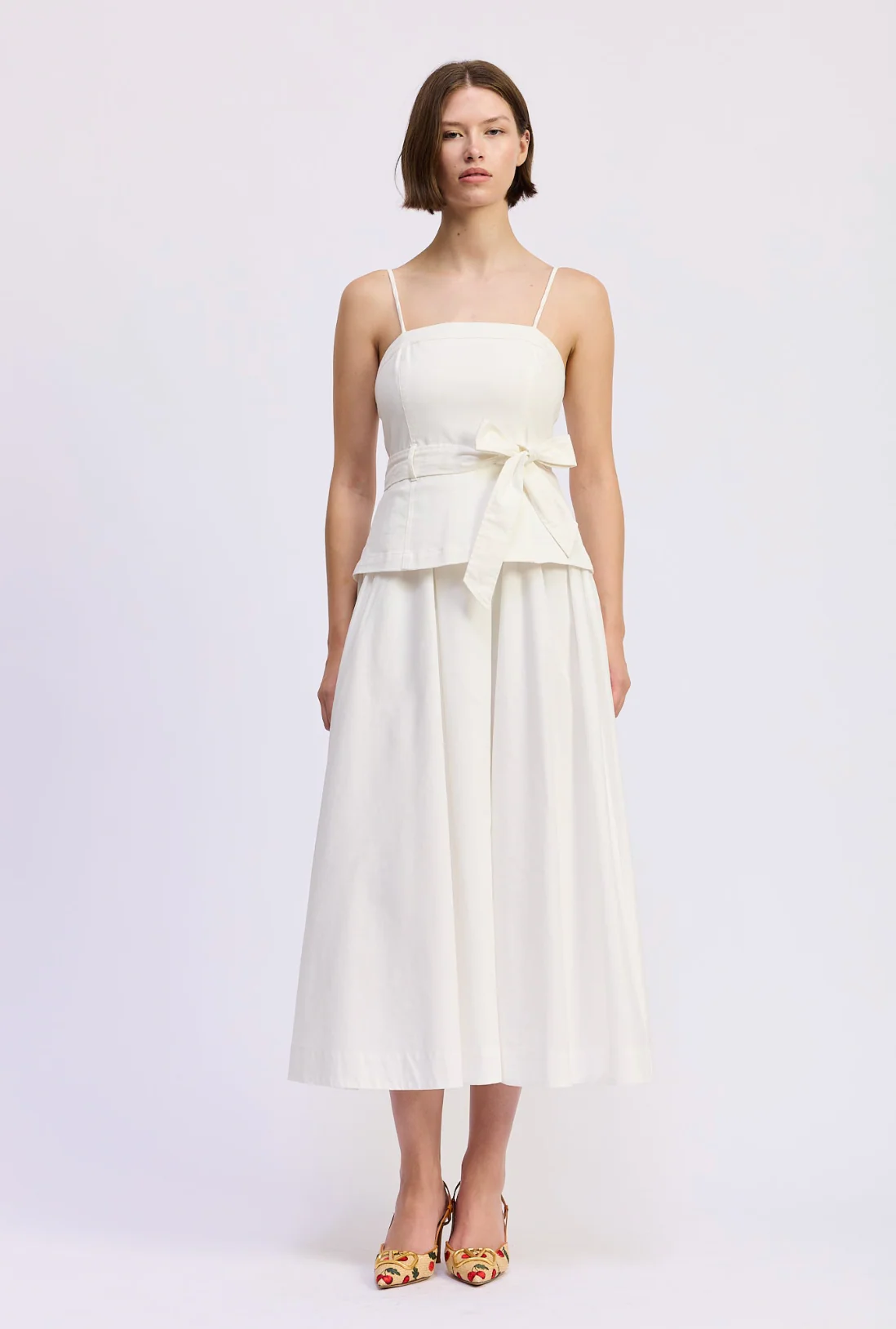 Samantha Mixed Media Midi Dress - Image 2