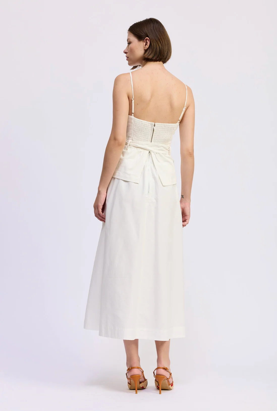 Samantha Mixed Media Midi Dress - Image 4