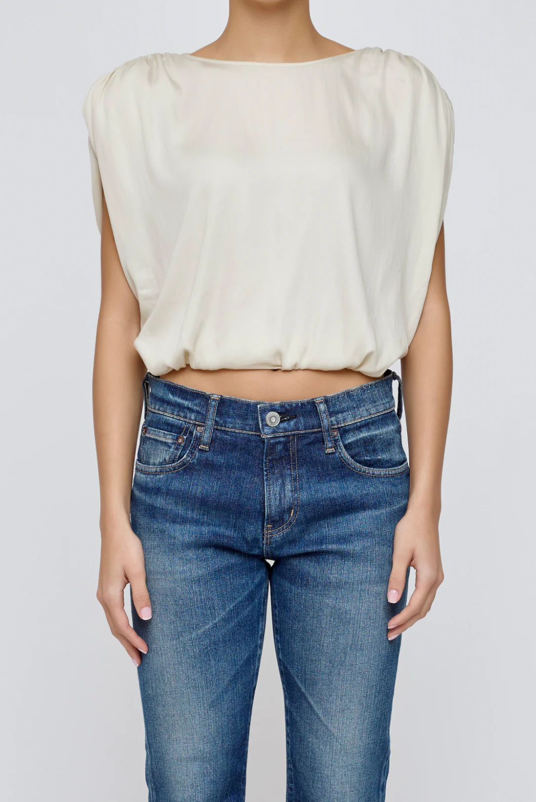 Satin Shell Cap Top - Image 3