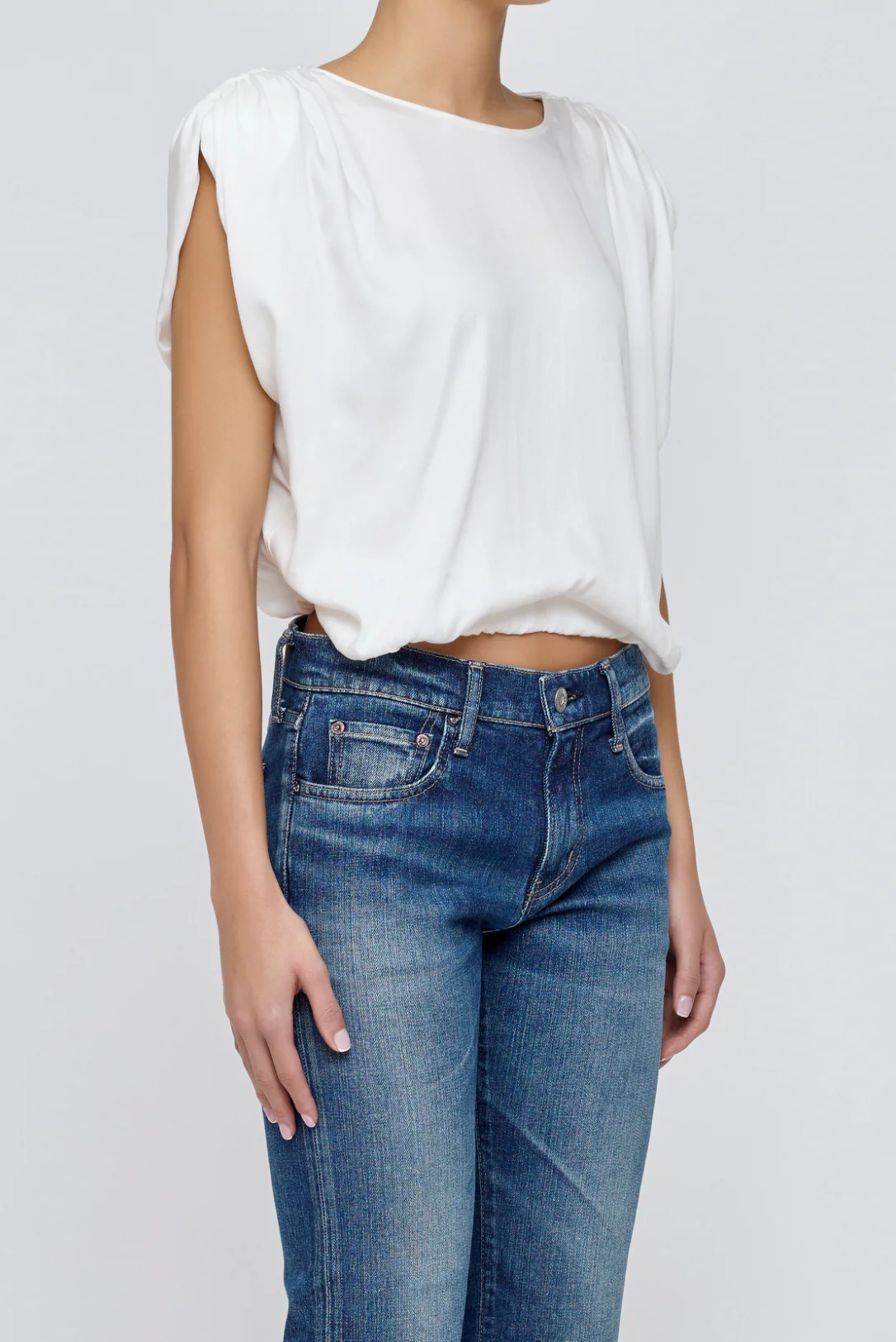 Satin Shell Cap Top - Image 4